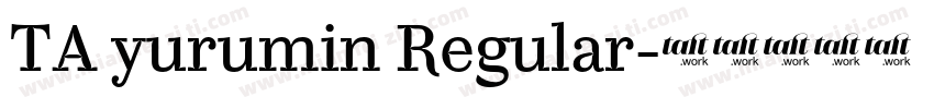 TA yurumin Regular字体转换